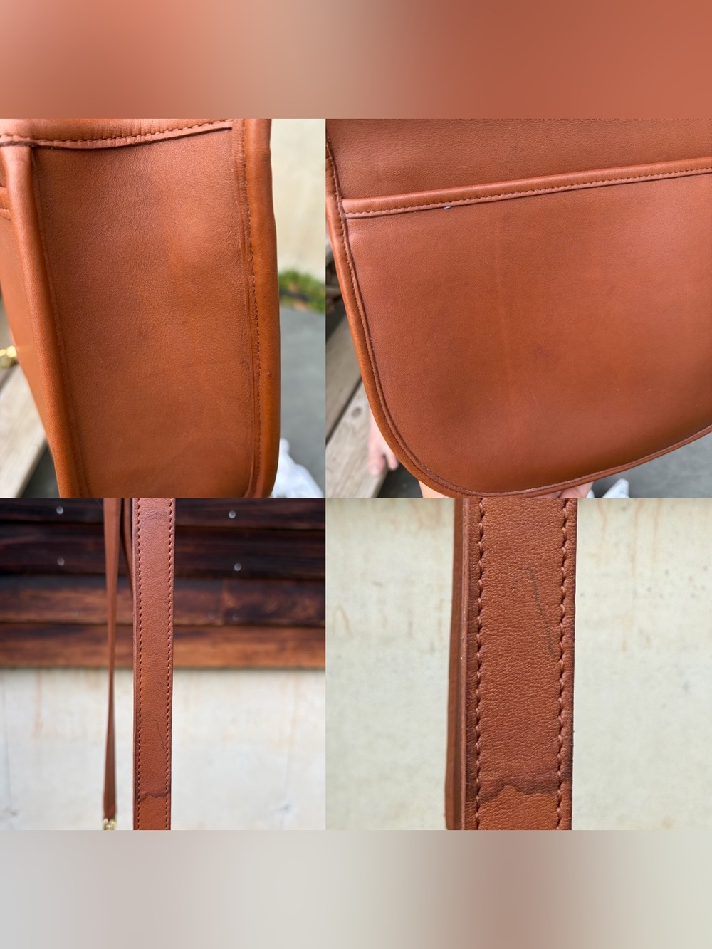 *RARE* Coach Sherbourne #9987 British Tan Leather Vintage 1990s Top Handle Bag - Picture 12 of 12